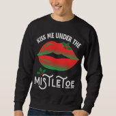 Kus me onder de Mistletoe lelijke kersttrui Trui (Voorkant)