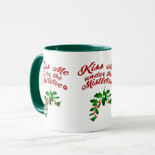 Kus me onder de Mistletoe Mok (Voorkant links)