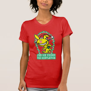 Kus me onder de mistletoe t-shirt