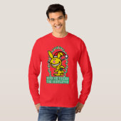 Kus me onder de mistletoe t-shirt (Voorkant volledig)