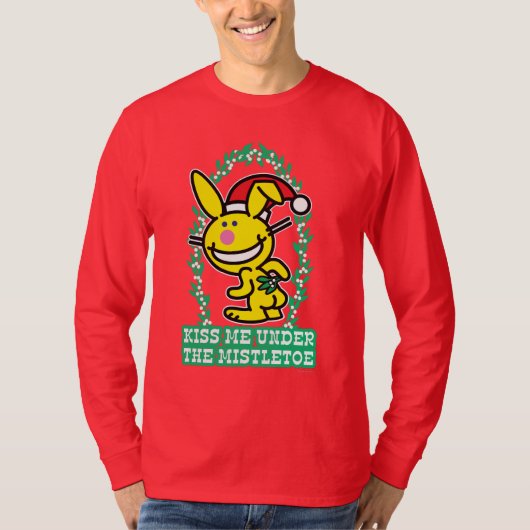 Kus me onder de mistletoe t-shirt (Voorkant)