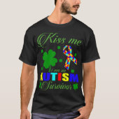 Kus Me Overlevende Van Autisme St Patrick Dag Cade T-shirt (Voorkant)