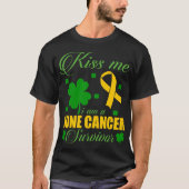 Kus Me Overlevende van Botkanker St. Patrick Dag C T-shirt (Voorkant)
