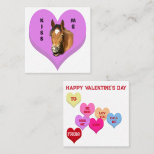 KUS ME Paardengespreksharten Valentijn Notitiekaartje