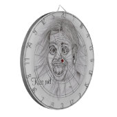 Kus me! Potlood dat zwart-wit Ontwerp trekt Dartbord (Voorkant Links)