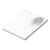 Kus me! Potlood dat zwart-wit Ontwerp trekt Notitieblok (Linkerzijde)