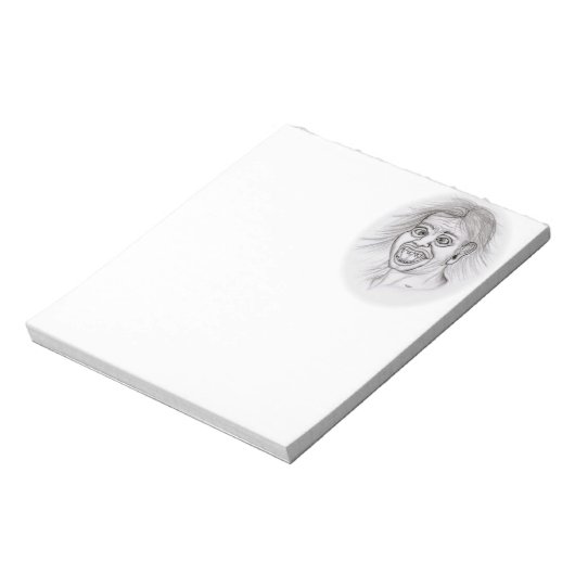 Kus me! Potlood dat zwart-wit Ontwerp trekt Notitieblok (Linkerzijde)