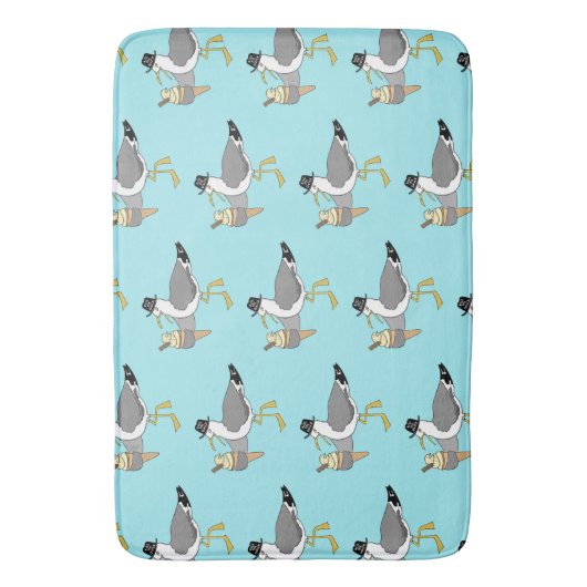 Kus me Quick Seaside Seagull Badmat (Voorkant Verticaal)