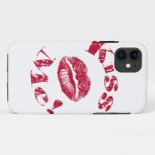 Kus me! Rode lippen Case-Mate iPhone Case (Achterkant (horizontaal))