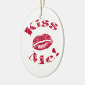 Kus Me! Rode Lippen Keramisch Ornament (Links)