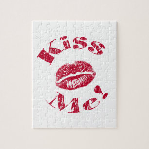 Kus me! Rode lippen Legpuzzel