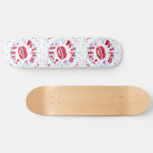 Kus me! Rode lippen met hart Persoonlijk Skateboard (Horizontaal)