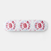 Kus me! Rode lippen met hart Persoonlijk Skateboard (Horizontaal)