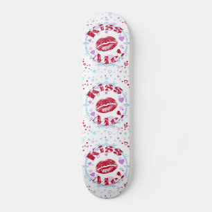 Kus me! Rode lippen met hart Persoonlijk Skateboard