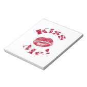 Kus Me! Rode Lippen Notitieblok (Linkerzijde)