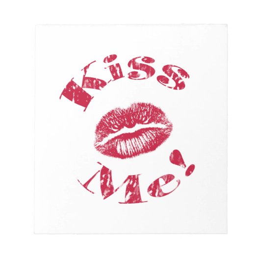 Kus Me! Rode Lippen Notitieblok (Voorkant)