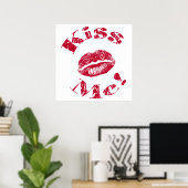 Kus me! Rode lippen Poster (Thuiskantoor)