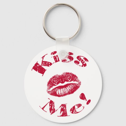 Kus me! Rode lippen Sleutelhanger (Voorkant)