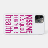 "Kus me" Ronde kussen Case-Mate iPhone Case (Achterkant (horizontaal))