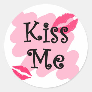 kus me ronde sticker