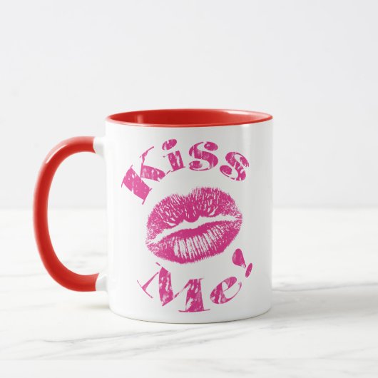 Kus Me! Roze Lippen Mok (Links)