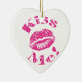 Kus me! Roze lips Keramisch Ornament (Rechts)