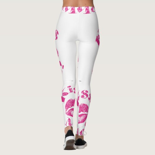 Kus me! Roze lips Leggings (Achterkant)