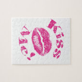 Kus me! Roze lips Legpuzzel (Horizontaal)