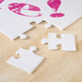 Kus me! Roze lips Legpuzzel (Zijkant)