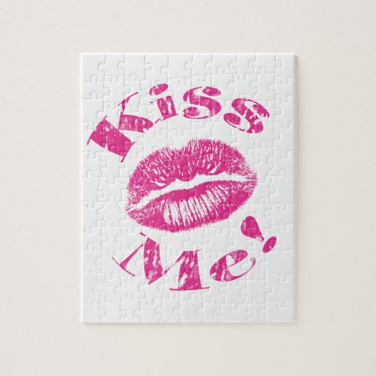 Kus me! Roze lips Legpuzzel (Verticaal)