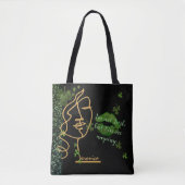 Kus me Shamrock zwart Tote Bag (Voorkant)