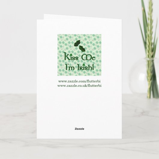 Kus me St Patricks van het Varken de Kaart van de (Achterkant)