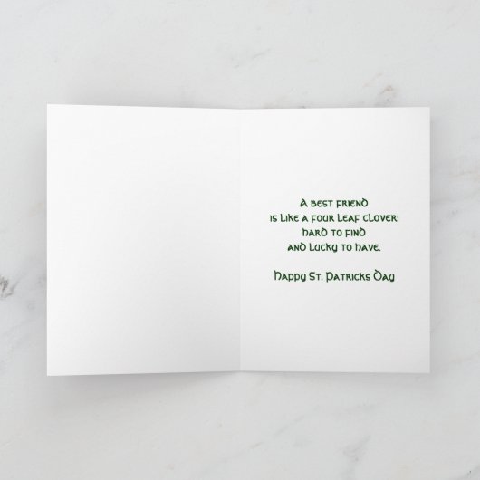 Kus me St Patricks van het Varken de Kaart van de (Binnen)