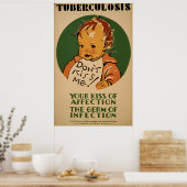 Kus Me Tuberculosis WPA  Health Poster (Keuken)