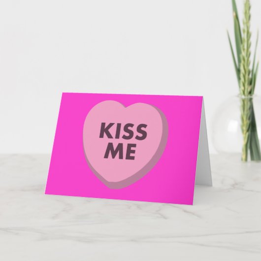 Kus me, Valentijnsdag Feestdagen Kaart (Voorkant)