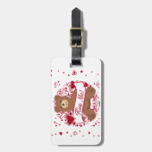 Kus Me! Valentijnsdag Teddybeer Bagagelabel (Voorkant verticaal)