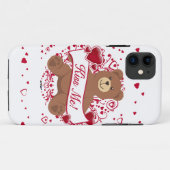 Kus Me! Valentijnsdag Teddybeer Case-Mate iPhone Case (Achterkant (horizontaal))