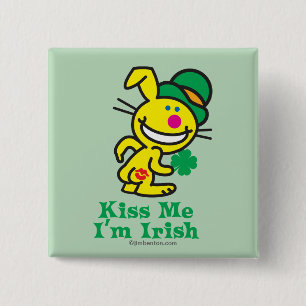 Kus me vierkante button 5,1 cm