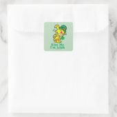 Kus me vierkante sticker (Tas)