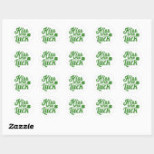 Kus me voor de lok - St. Patrick's Day Ronde Sticker (Vel)