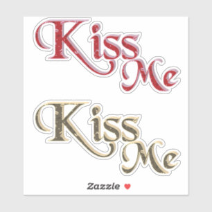 Kus me x 2 sticker