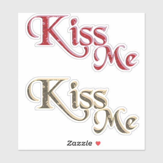 Kus me x 2 sticker (Vel)