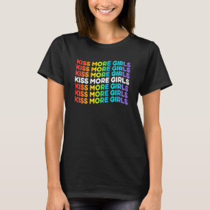 Kus Meer Meisje Lesbisch Biseksueel Regenboog LGBT T-shirt