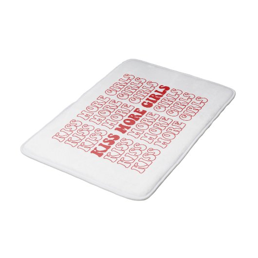 Kus Meer Meisjes Lesbisch Biseksueel LGBTQ Pride M Badmat (Gekanteld)