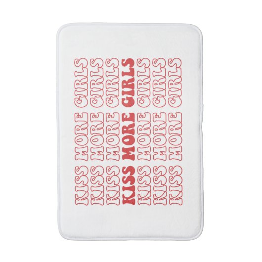 Kus Meer Meisjes Lesbisch Biseksueel LGBTQ Pride M Badmat (Voorkant Verticaal)