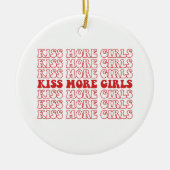 Kus Meer Meisjes Lesbisch Biseksueel LGBTQ Pride M Keramisch Ornament (Voorkant)