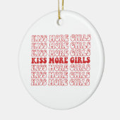 Kus Meer Meisjes Lesbisch Biseksueel LGBTQ Pride M Keramisch Ornament (Links)