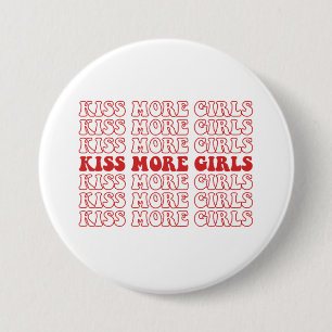Kus Meer Meisjes Lesbisch Biseksueel LGBTQ Pride M Ronde Button 7,6 Cm