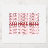 Kus Meer Meisjes Lesbisch Biseksueel LGBTQ Pride M Sparkling Wijnetiket (Enkel label)