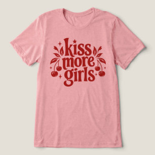 Kus Meer Meisjes Retro Kersen Typografie Tri-Blend Shirt